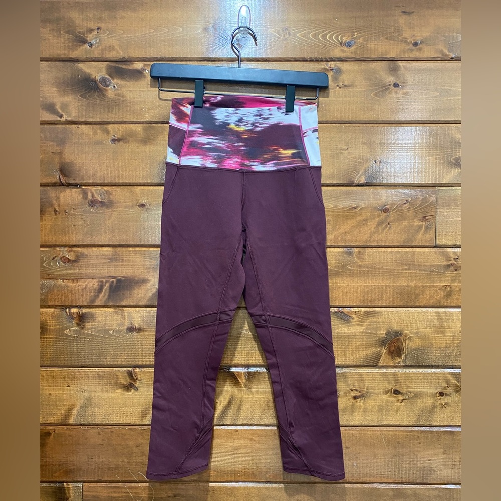 Lululemon Maroon High-Rise Wunder Under Legging *SE